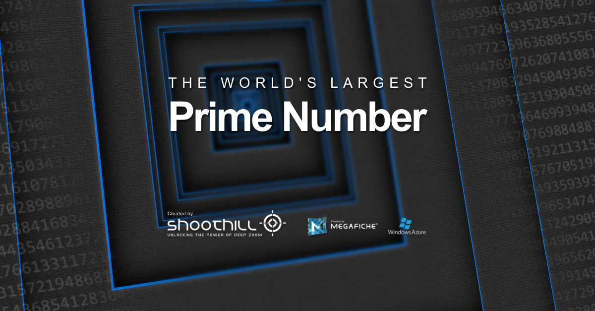 The World s Largest Prime Number Powered By Megafiche Created By 